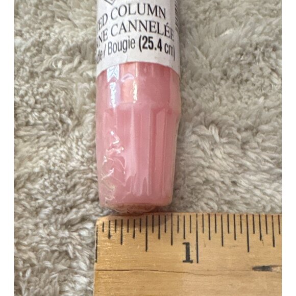 Set Of 4 Forget Me Not Fluted Column Taper Candles Pink American Greetings - Picture 6 of 7
